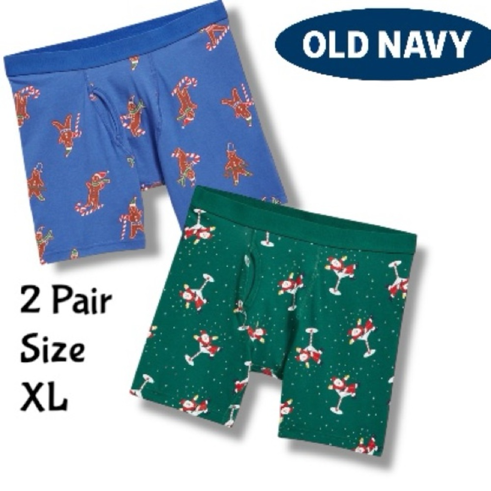 Old Navy Mens Holiday Boxer Briefs -Size XL